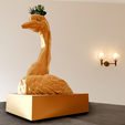 bust-planter-2.png ostrich bust statue planter pot flower vase stl 3d print file