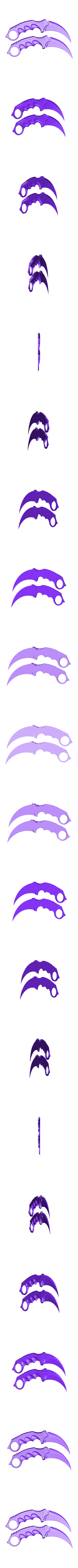 keychain.stl Free STL file Karambit CS GO : Fixed + Keychain version・3D printing design to download, Gophy
