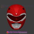 Red_ranger_mighty_morphin_helmet_04.jpg Red Ranger Mighty Morphin Power Ranger Helmet Cosplay STL File