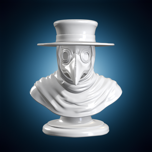 Renaissance Plague Doctor Bust 3D Print Model
