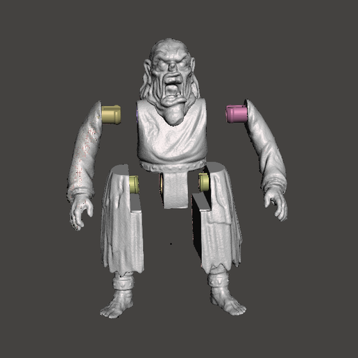 STL file ACTION FIGURE ARMY OF DARKNESS PIT WITCH KENNER STYLE 3.75 POSEABLE ARTICULATED .STL