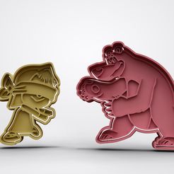 oso-y-masha-jugando.jpg Masha and the Bear Playing Cookie Cutter