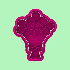 untitled.16.jpg STL file COOKIE CUTTER AND FLOWER BOUQUET SEAL・3D printing idea to download