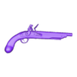 PM3D_Flintlock pistol.stl Pistolet pirate à silex