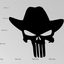 Cowboy-Totenschädel.png STL file Theo・3D print model to download