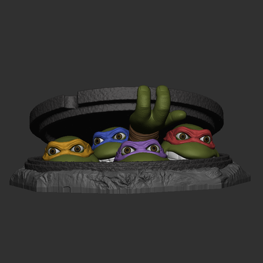 📁 TMNT Sewer Lid Diorama - STL File for 3D Printing - Ninja Turtles Fan ...