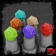 d20-2.jpg D20 DIE DICE - GSW GREEN STUFF WORLD BOTTLE SWATCH CAP - 17ML & 60ML