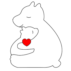 1kid.png Datei STL BEAR MAMA KID FAMILY DECOR-Puzzle・Modell für 3D-Druck zum herunterladen