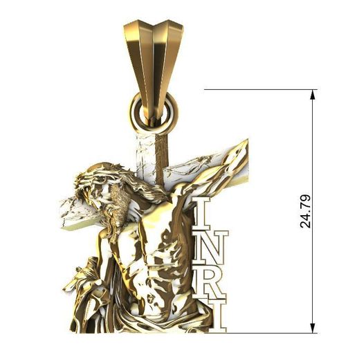 ️ JESUS INRI PENDANT・ STL File for 3D printing・Cults