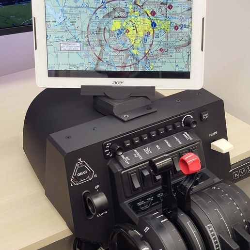 dada26d5-a015-4617-999d-02bf7abe0b52.jpg Honeycomb Bravo Swivel Tablet Holder | Adjustable iPad & Android Holder | MSFS 2024 Flight Sim Cockpit | 3D Printable STL 3MF