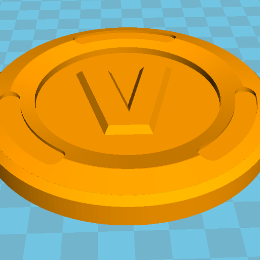 V Buck Fortnite 3D model