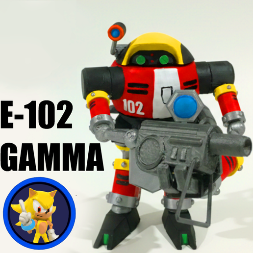 🦸 E-102 GAMMA from Sonic Adventure・Free STL File for 3D printing