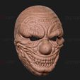 08.jpg Zombie Bloody Clown Mask - Scary Halloween Cosplay 3D print model