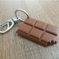 chocolate chaveiro.jpeg Archivo STL gratuito llavero de chocolate・Design para impresora 3D para descargar