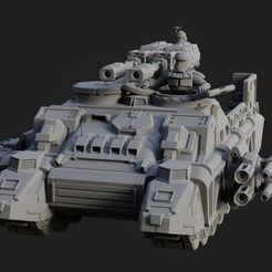 Render-transport-v3_Main-Camera-0.jpg Archivo 3D Heresy Empire - Tanque de asalto imperial・Idea de impresión 3D para descargar