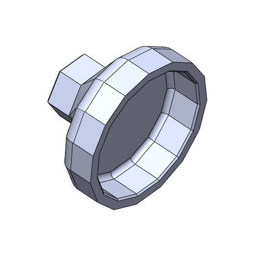 Oil filter wrench DN75/76 SW32 15 flutes 3D model