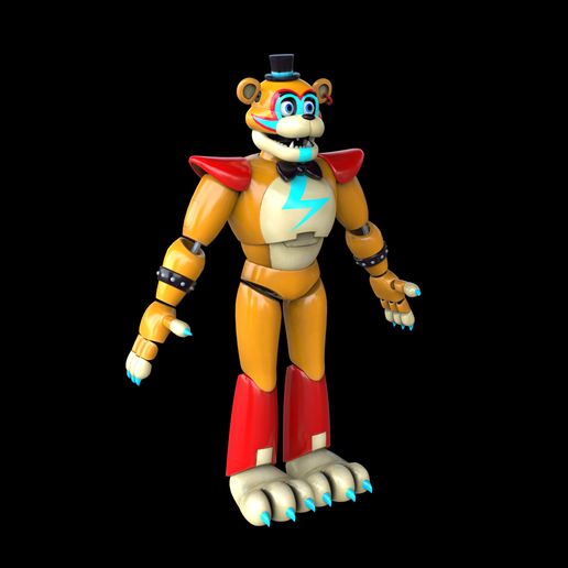 🎭 FNAF Glamrock Freddy Security Breach Full Body Wearable Costume with ...