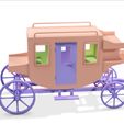 7.jpg CARRIAGE Wagon Wheels WESTERN CARTOON 3D MODEL