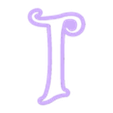 I_Ucase.stl Tinker Bell - cookie cutter alphabet cursive letters - set cookie cutter