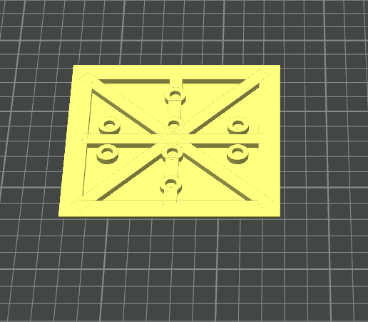 100 MM Square Base with 5x2 magnet slots ,ribbed.