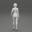 Girl-0023.jpg Free Photo  Happy brunette woman with short hair in denim short overalls 3D Print Model
