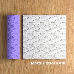 Roller_Pattern_Metal_Pattern_003_Cam01.jpg Fichier STL Metal Pattern 003 | Rouleau de texture・Design pour impression 3D à télécharger
