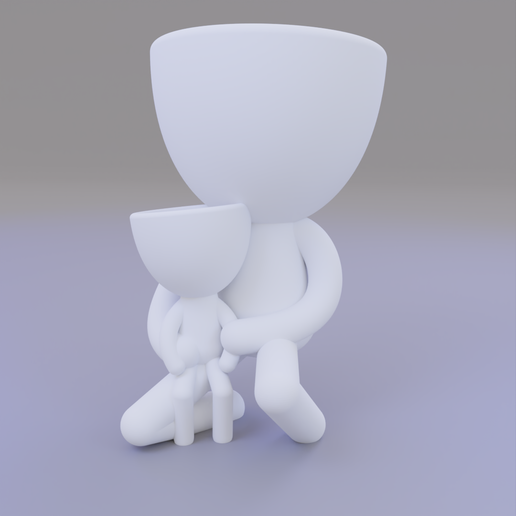 Mother's Day Robert Pot - Mother and Son 2 - 3D model önizlemesi