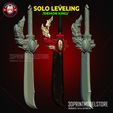 Solo_Leveling_Demon_King_Dagger_3D_Print_Model_STL_File_01.jpg Solo Leveling Dagger Weapon Cosplay - Demon King Knife - Premium STL Files