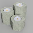 3candle.png Set of Concrete Tea Light Holders | Set of 3 Candle Holders | T-Light Holder | Concrete Candle Holders | Table Decor