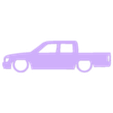 toyota-hilux-double-cab-pickup-n50-1988-1997.stl Toyota Hilux Double Cab Pickup N50 1988-1997 key silhouette