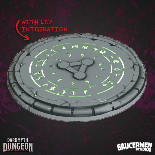 STL file DarkMyth Dungeon - Ritual circle with LED integration 🟣 ・3D ...