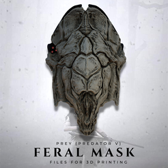 PREY (PREDATOR V) FERAL MASK FILES FOR 3D PRINTING STL-Datei Wilde Maske (Beute)・Vorlage für 3D-Druck zum herunterladen