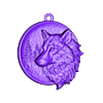 wolf pendant medallion.stl Wolf pendant medallion jewelry 3D print model