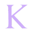 K.stl Letras y Números ASSASSINS CREED | Logo