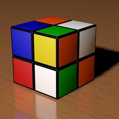 2k.jpg 3D file 2x2 Scrambled Rubik's Cube・3D printer model to download