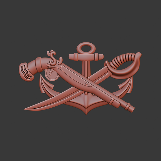 Special Warfare Boat Operator (USN) 3d relief .stl file