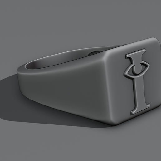 War_hammer 40 K Adept Astra Telepathica Symbol Ring 3D model