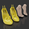 untitled.183.png 2 3d shoes / model for bjd doll / 3d printing / 3d doll / bjd / ooak / stl / articulated dolls / file