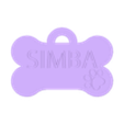 PLACA  SIMBA.stl DOG TAG / DOG TAG