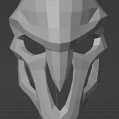 1.jpg STL file REAPER MASK [LOW POLY]・3D printing model to download