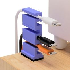 1.jpg Free STL file USB cable holder for narrow space・3D printer model to download