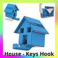 31.png Key hook - House keys home - wall mounted