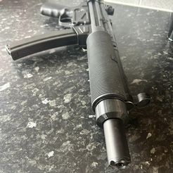 black-adapter.jpg STL-Datei mp5 lauf adapter 38mm auf m14 ccw kostenlos・Modell zum 3D-Drucken zum herunterladen