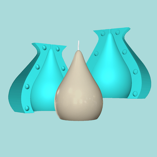 Candle Mold A23 - Molding Maker Wick Template