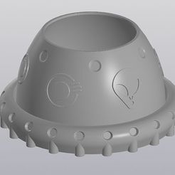 1.jpg 3D file Landed UFO Planter・3D printer design to download