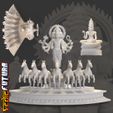 SQ-16.jpg Surya - The Sun, with 7 horses & his Charioteer Aruna