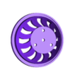 front_wheel_2_bearing_693zz.STL Wheel for Rc Car Hexagon 12 diameter 9cm