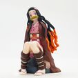 0.jpg Datei STL NEZUKO 3D MODEL anime kimetsu nezuko tanjiro charakter statue figurine girl・Design für 3D-Drucker zum herunterladen
