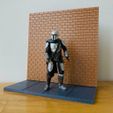s-l1600-6.jpg CUSTOM BRICK WALL & SIDE WALK for 3.75 inch (1:18) Sci-Fi Diorama