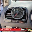 1.jpg Air Vent Gauge Pod, 62mm, Fits VW Golf mk6 "Arlon Special Parts"